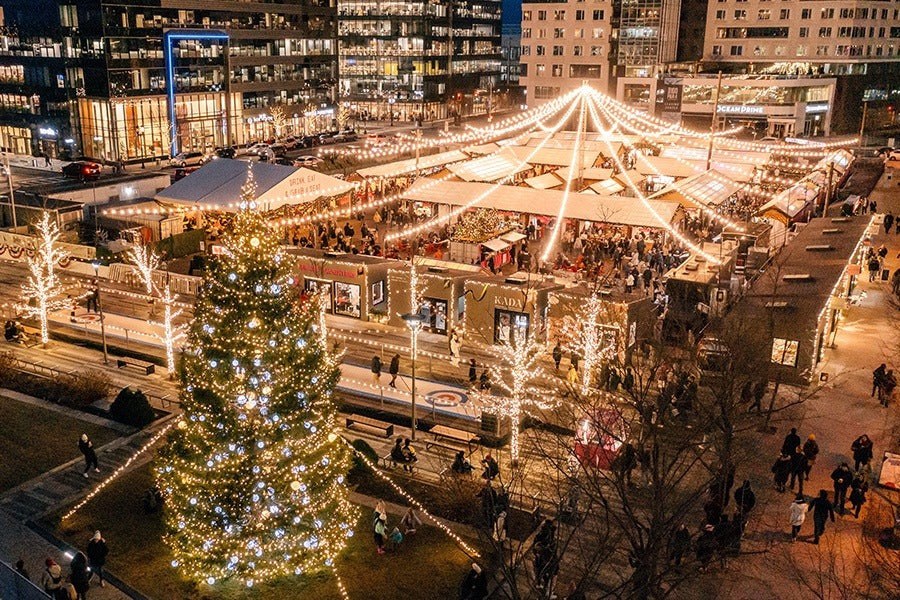 Boston Seaport and Boston Common Tree Lightings