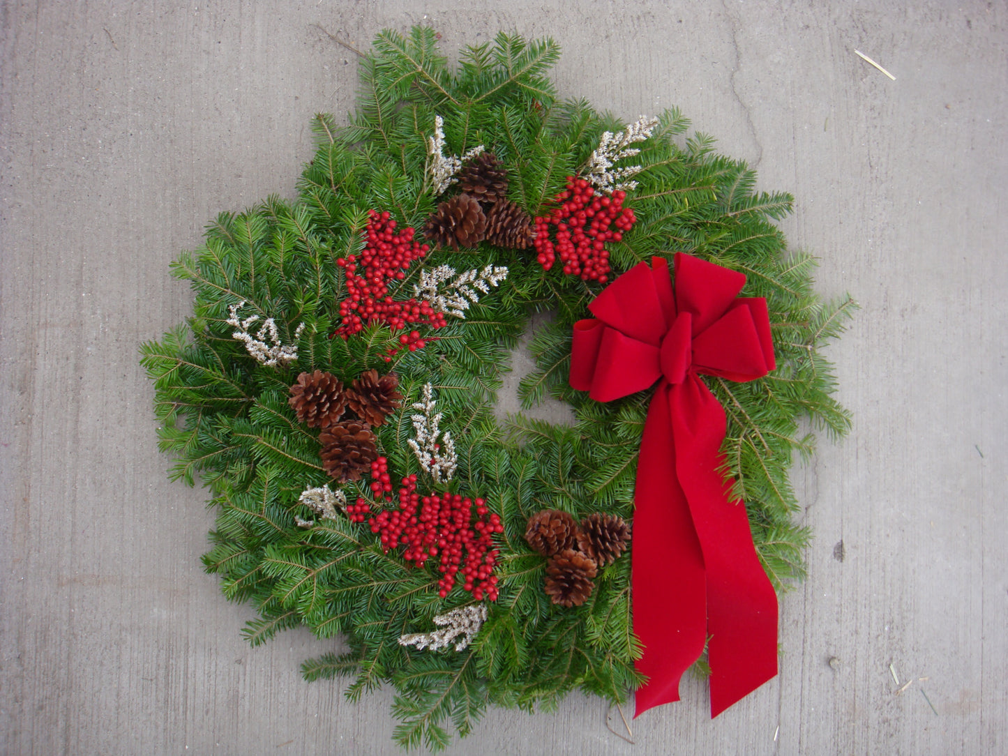 Wreath 22" with bow & hook