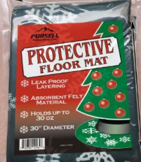 rubber mat under christmas tree Protective Floor Mat